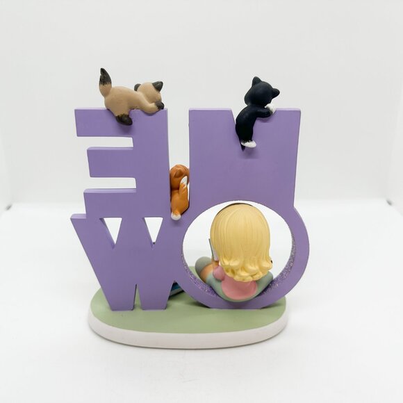 SOLD NIB Hamilton Collection Precious Moments Cat Obsessed Ceramic Figurine - Picture 5 of 7